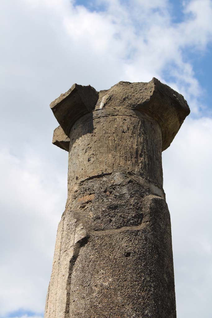 IX.5.14 Pompeii. May 2019. Room �k�, detail from top of column on south portico. 
Foto Christian Beck, ERC Grant 681269 D�COR.

