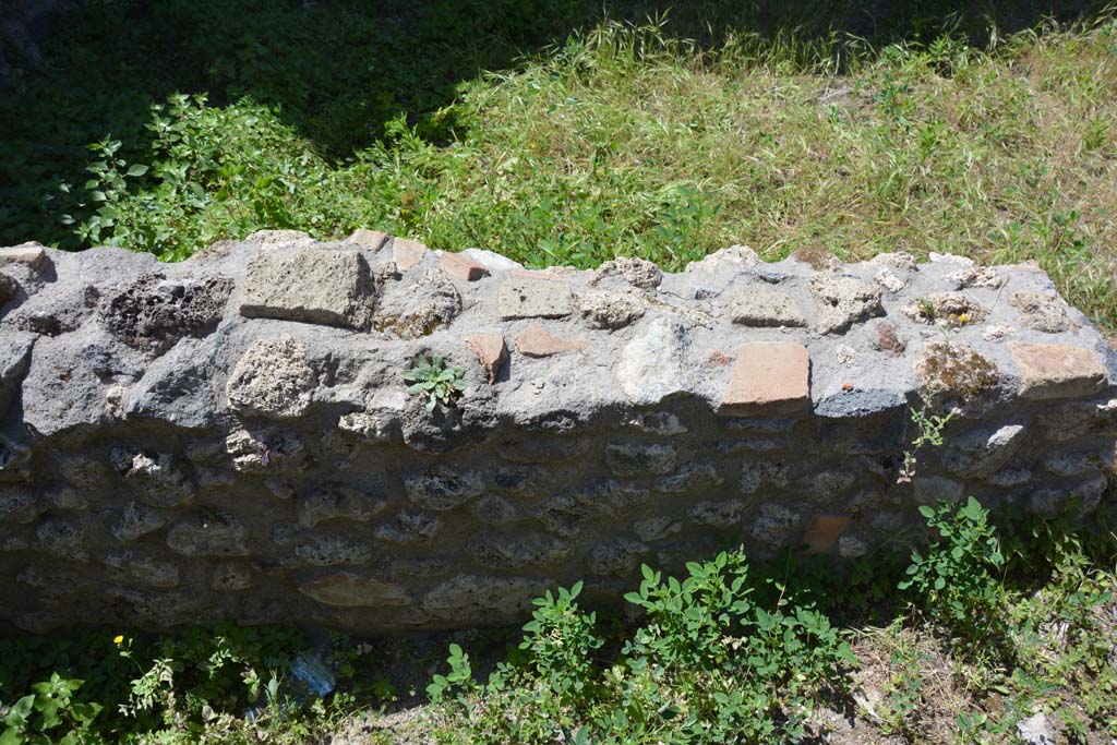 IX.5.14 Pompeii. May 2017. Room “t”, detail of small dividing wall between rooms “t” and “s”, looking west towards room “s”.
Foto Christian Beck, ERC Grant 681269 DÉCOR.