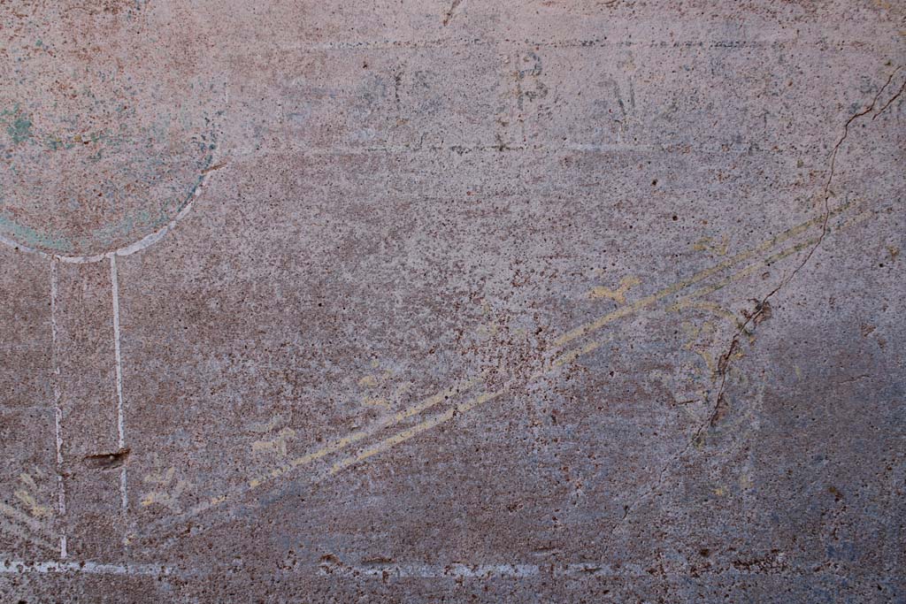 IX.5.14 Pompeii. May 2019. Room �f�, detail from zoccolo on east end of north wall.
Foto Christian Beck, ERC Grant 681269 D�COR.
