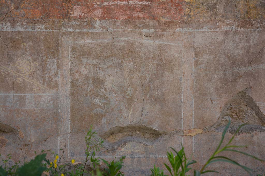 IX.5.14 Pompeii. May 2017. Room �f�, painted plant in panel on zoccolo of south wall.
Foto Christian Beck, ERC Grant 681269 D�COR.
