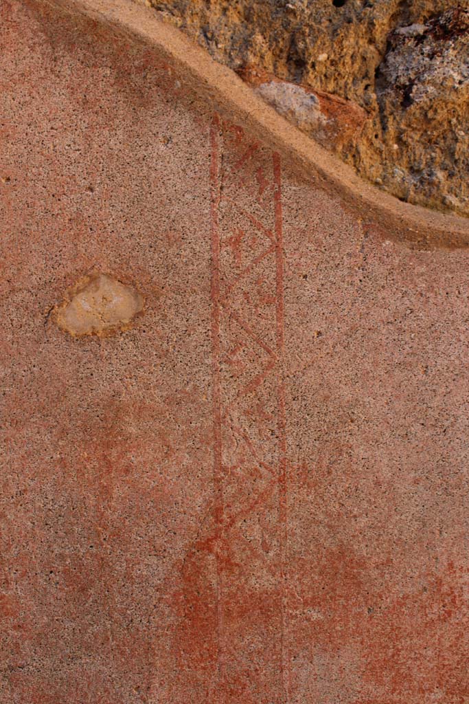 IX.5.14 Pompeii. May 2019. 
Room �d�, detail of painted border edging a panel on west wall.
Foto Christian Beck, ERC Grant 681269 D�COR.
