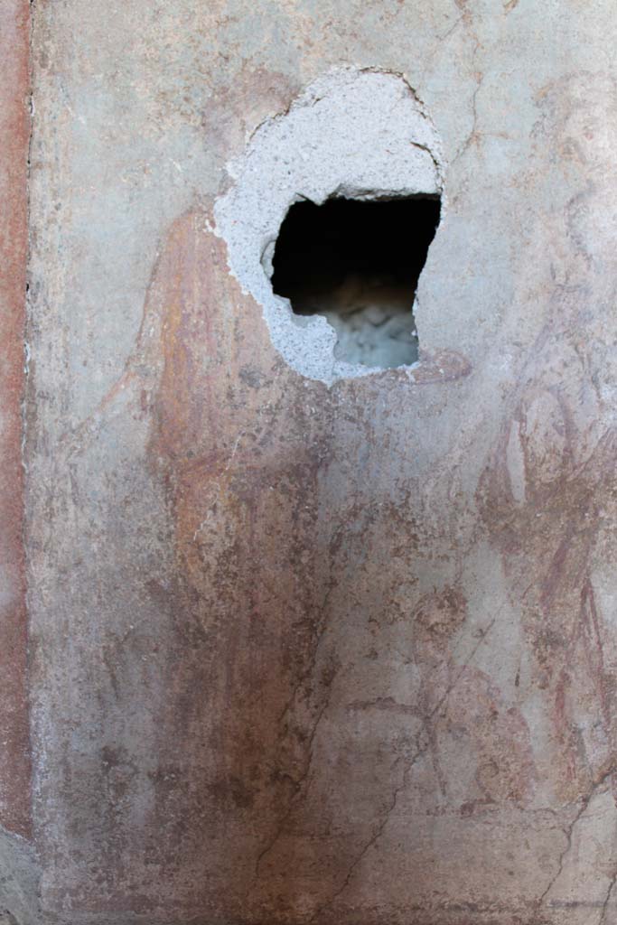IX.5.14 Pompeii. May 2019. Cubiculum “g”, detail from wall painting from centre of east wall.
Foto Christian Beck, ERC Grant 681269 DÉCOR.
