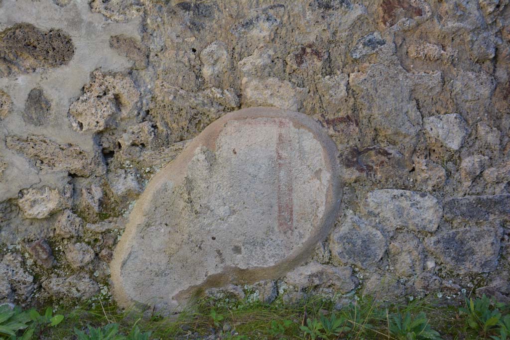 IX.5.16 Pompeii. March 2017. Room c�, detail of painted decoration from lower south wall.      
Foto Christian Beck, ERC Grant 681269 D�COR.
