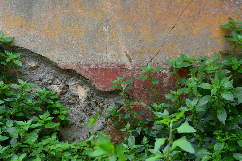 IX.5.18 Pompeii. March 2017. Room o, detail of remaining painted zoccolo on south wall in south-west corner.
Foto Christian Beck, ERC Grant 681269 DÉCOR.