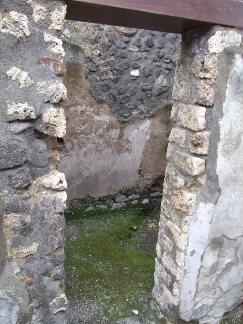 IX.8.6 Pompeii. December 2007. Room 39, north wall of outer room. Remains of wall painting of Cassandra. See Engelmann, W., 1929.  New Guide to Pompeii: Second Edition.  Engelmann. (p.37). See Sogliano, A., 1879. Le pitture murali campane scoverte negli anni 1867-79. Napoli: Giannini. (p. 129, No. 628).