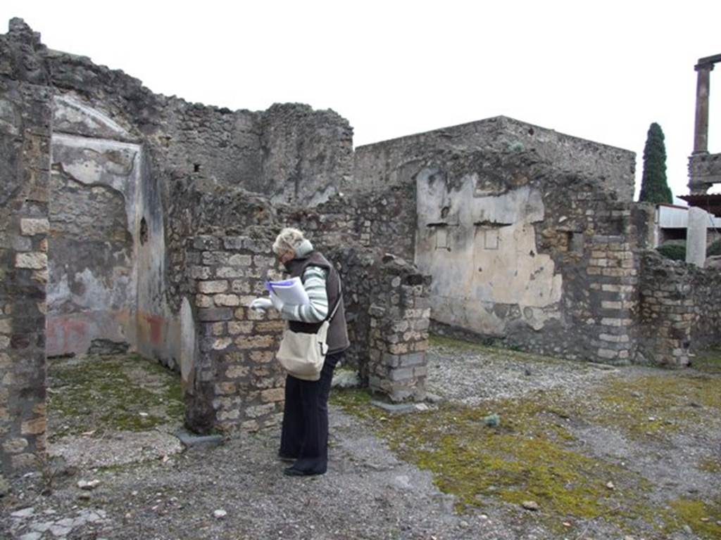 IX.8.6 Pompeii. December 2007. East wall of room 39. Doorway to room 40, cubiculum.
