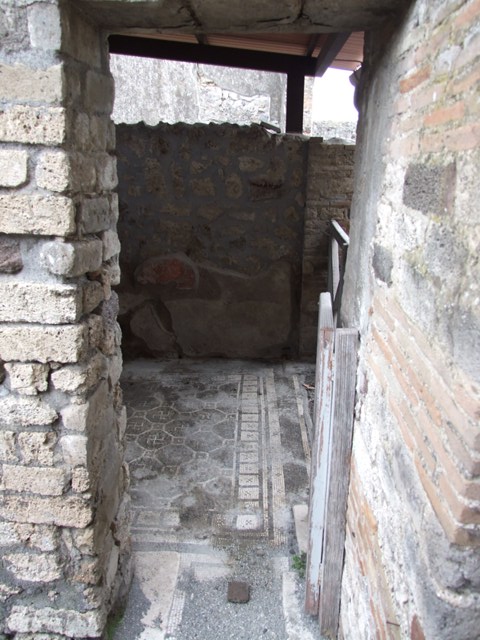 IX.8.6 Pompeii. December 2007. Room 40, west wall of cubiculum, south of doorway. Painting of winged creature. 