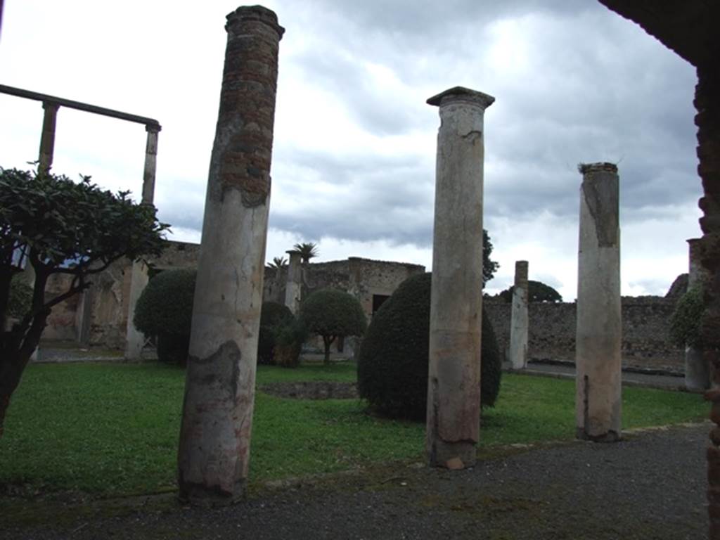 IX.8.6 Pompeii. March 2009. South west corner of Portico. Looking north east.