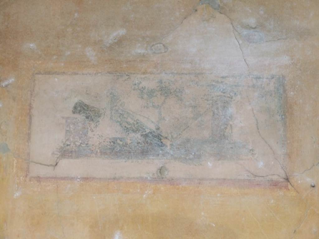 IX.8.6 Pompeii. December 2007. West portico, first panel from the north. Painted panel of the attributes of Hera. See Schefold, K., 1957. Die Wände Pompejis. Berlin: De Gruyter. (p. 276).