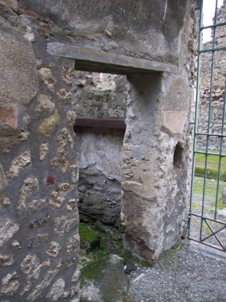 IX.8.6 Pompeii. March 2009. Doorway to Room 27, and entrance at IX.8.a.
