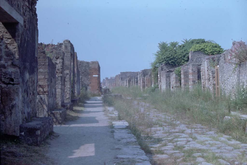 Via di Nola,  7th August 1976. Looking west from near IX.8.7, on left.
Photo courtesy of Rick Bauer, from Dr George Fay�s slides collection.
