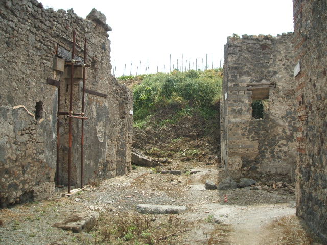 IX.8.c Pompeii. May 2005. Front west facing wall.
