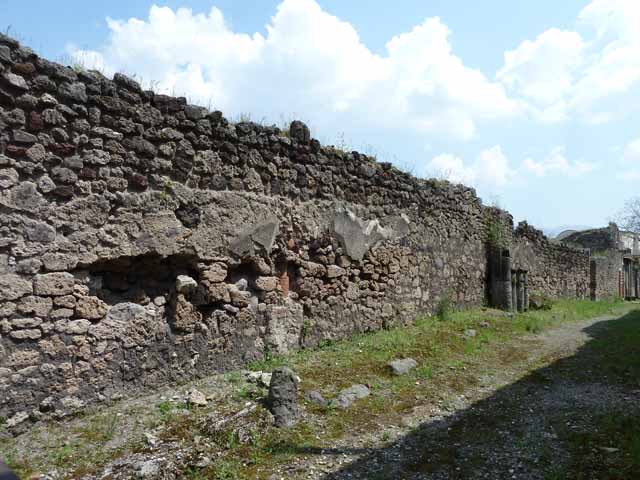 IX.9.1 Pompeii. May 2005. Roadway looking south IX.8