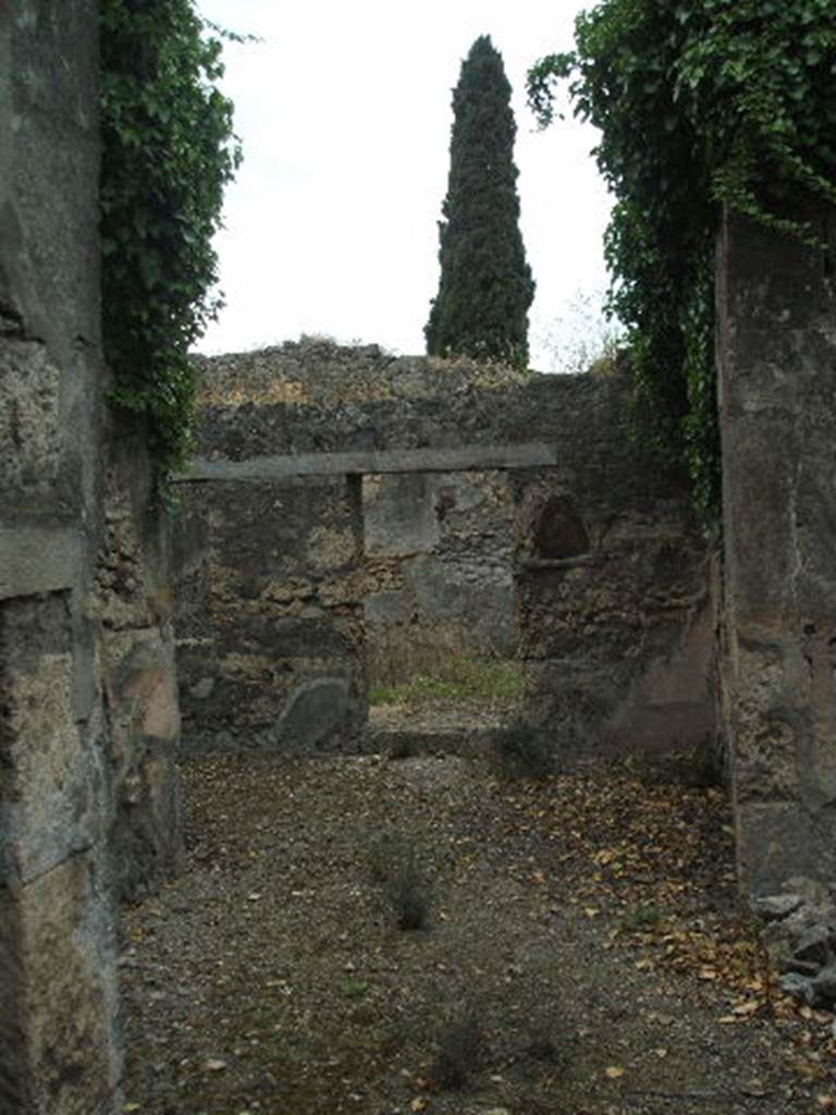 IX.9.11 Pompeii.  March 2009.  Room 1.  Kitchen.  Latrine.  Looking east.