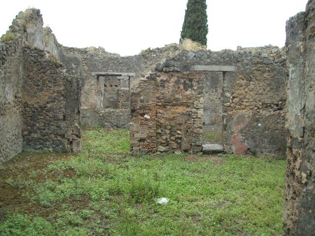 IX.9.12 Pompeii. March 2009. Room 15. Kitchen. North wall.