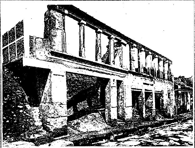 IX.12.5, IX.12.4 and IX.12.3 Pompeii.  March 2009.  Showing rear view.