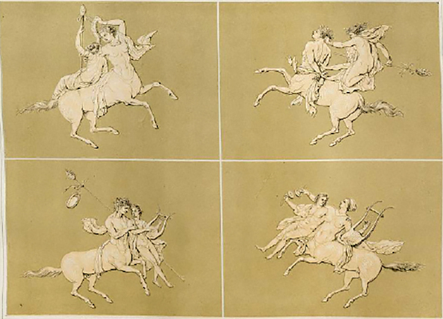 HGW06 Pompeii. Found on 21st December 1748. Wall painting of country scene with temple edifice, man and animal. The painting is usually called The Lost Ram. Now in Naples Archaeological Museum. Inventory number 9418. See Helbig, W., 1868. Wandgemälde der vom Vesuv verschütteten Städte Campaniens. Leipzig: Breitkopf und Härtel. (1564).