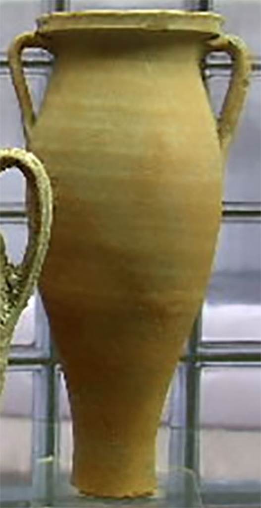 Villa Regina, Boscoreale. Found in a storeroom. Two handled clay jar used for handling and storing food. Now in Boscoreale Antiquarium.