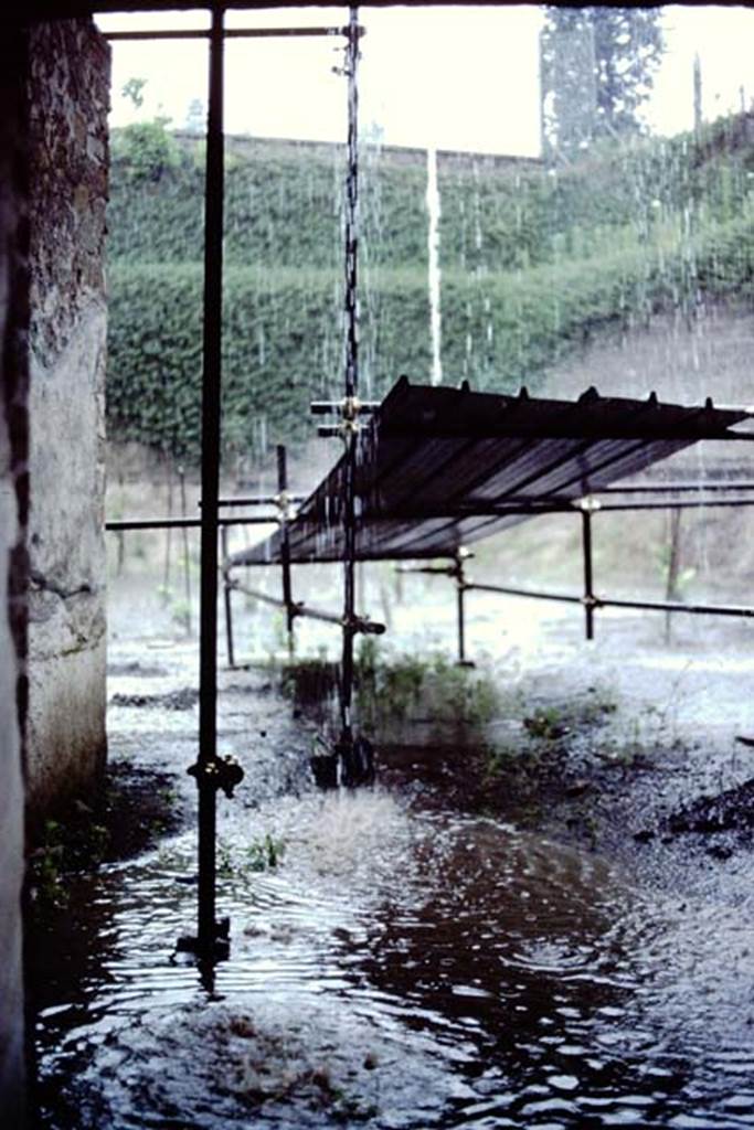 Villa Regina, Boscoreale. 1983. A summer storm.
Source: The Wilhelmina and Stanley A. Jashemski archive in the University of Maryland Library, Special Collections (See collection page) and made available under the Creative Commons Attribution-Non Commercial License v.4. See Licence and use details. J80f0623