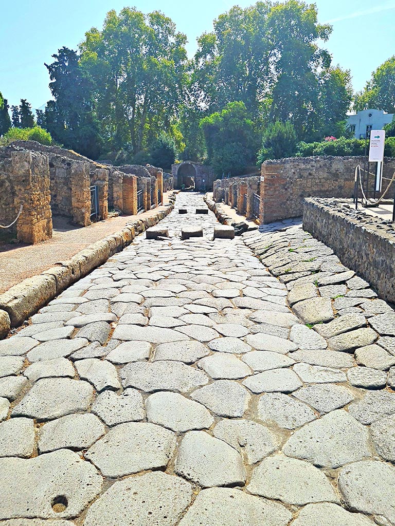 Via Stabiana. West side. Looking south towards the Stabian Gate. March 2009.