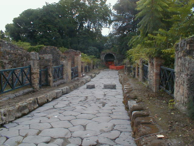 Porta Stabia. About 1900. Looking north along Via Stabiana. Photo courtesy of Rick Bauer.