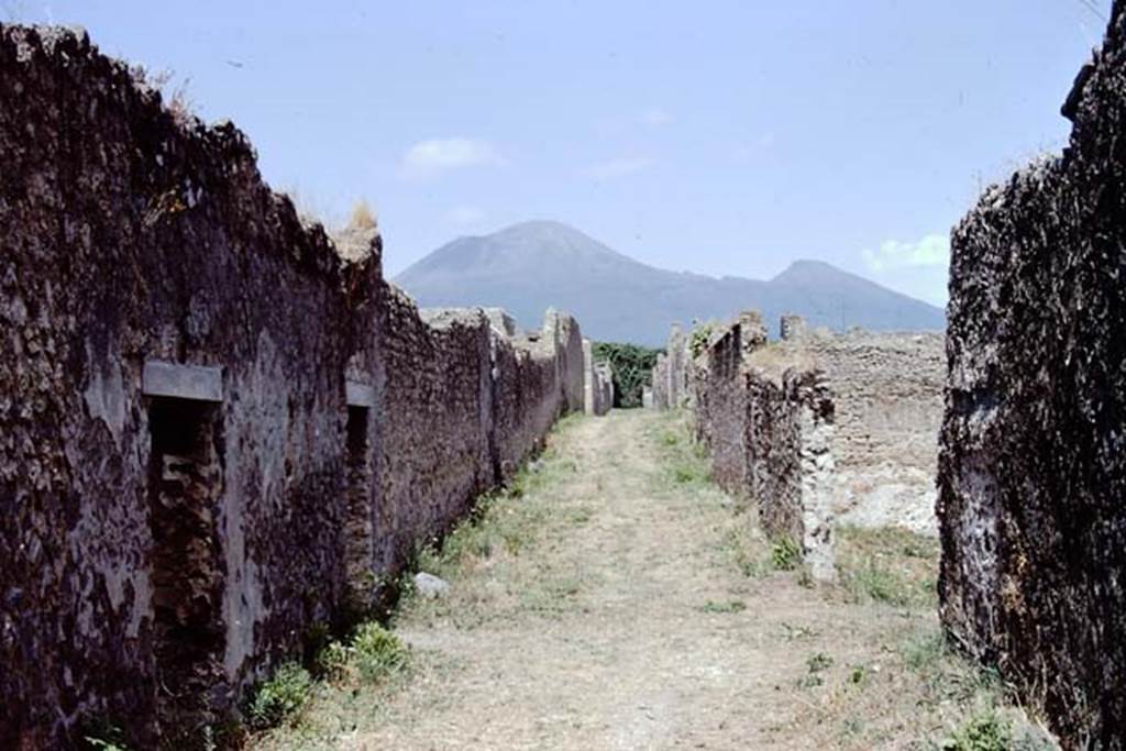 Vicolo dei Fuggiaschi. Pompeii. 1972. Looking north between I.15 and I.14. Photo by Stanley A. Jashemski.
Source: The Wilhelmina and Stanley A. Jashemski archive in the University of Maryland Library, Special Collections (See collection page) and made available under the Creative Commons Attribution-Non Commercial License v.4. See Licence and use details. J72f0422