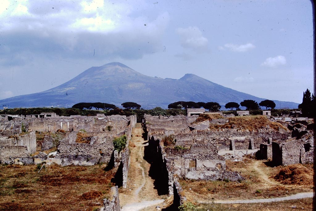 Vicolo dei Fuggiaschi. Pompeii. 1972. Looking north between I.21 and I.20. Photo by Stanley A. Jashemski.
Source: The Wilhelmina and Stanley A. Jashemski archive in the University of Maryland Library, Special Collections (See collection page) and made available under the Creative Commons Attribution-Non Commercial License v.4. See Licence and use details.
J72f0217