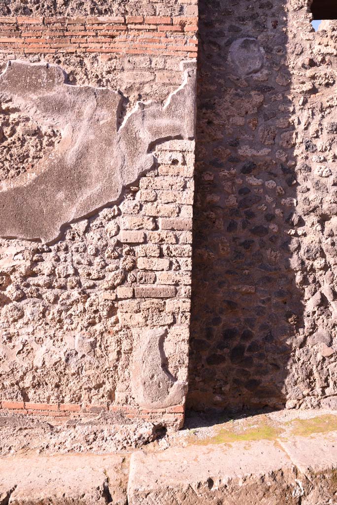 Vicolo del Citarista, west side, Pompeii. October 2019. Detail from west wall.
Foto Tobias Busen, ERC Grant 681269 DÉCOR.