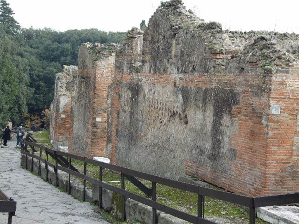 Vicolo della Regina, south side, December 2006. Looking east from VIII.2.29. 