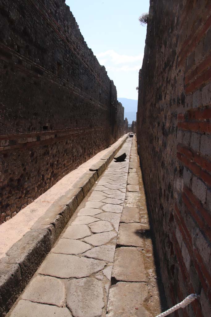 Vicolo di Tesmo between IX.5 and IX.4. September 2021.
Looking south. Photo courtesy of Klaus Heese.