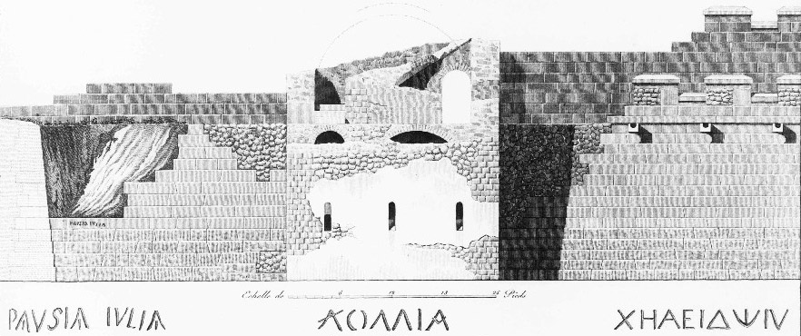 Tombs PSPN Pompeii. July 2011. Walls near Tower VII. Inscription to Auli Fisti. Photo courtesy of Rick Bauer. According to Epigraphik-Datenbank Clauss/Slaby (See www.manfredclauss.de) this reads

A(uli) Fisti v(ivit?)
locu(s)       [CIL 04, 02501 (p 466) = CIL 10, 08351 = AE 2004, +00398 ]


