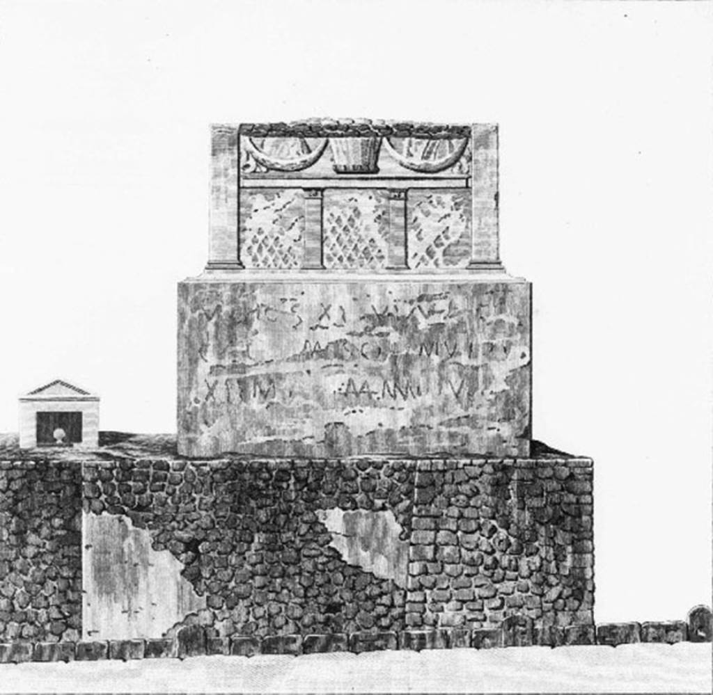 HGE38 Pompeii. May 2006. North side of tomb from HGE39A.