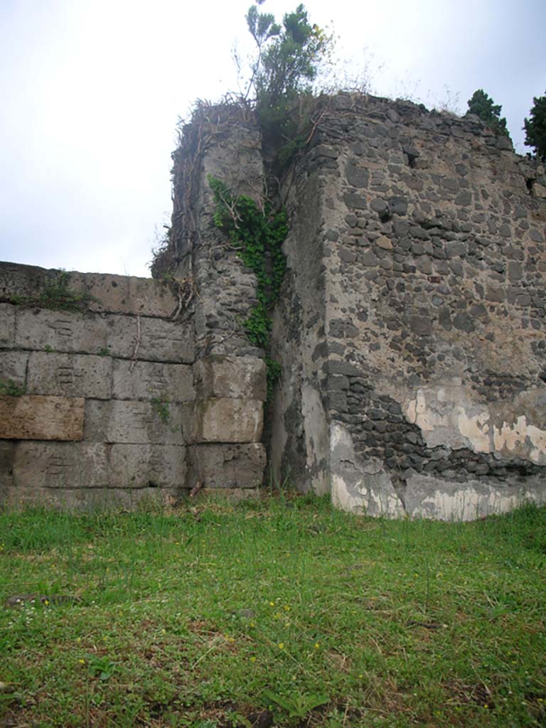 T12 Pompeii. c.1890. Tower XII western entrance, from top of walls. Looking east.