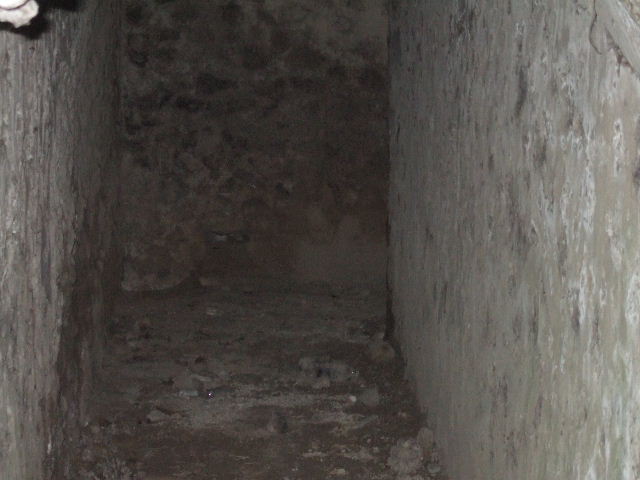 T7 Pompeii. July 2011. Walls near Tower VII. Inscription to Auli Fisti. Photo courtesy of Rick Bauer. According to Epigraphik-Datenbank Clauss/Slaby (See www.manfredclauss.de) this reads

A(uli) Fisti v(ivit?)
locu(s)       [CIL 04, 02501 (p 466) = CIL 10, 08351 = AE 2004, +00398 ]

