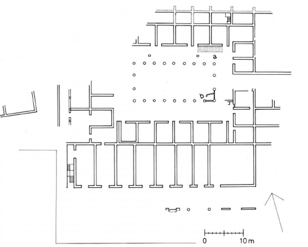 Oplontis, Villa L. Crassius Tertius. 1985. Preliminary sketch plan of the ground floor
Kockel V., 1985. Funde und Forschungen in den Vesuvstadten 1: Archäologischer Anzeiger, Heft 3, abb. 36, p. 533.