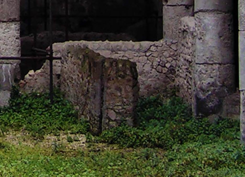 Oplontis, Villa L. Crassius Tertius. March 2005. Room 37, possible latrine in south-east corner of central courtyard 27.
Photo courtesy of Massimo Gravili.