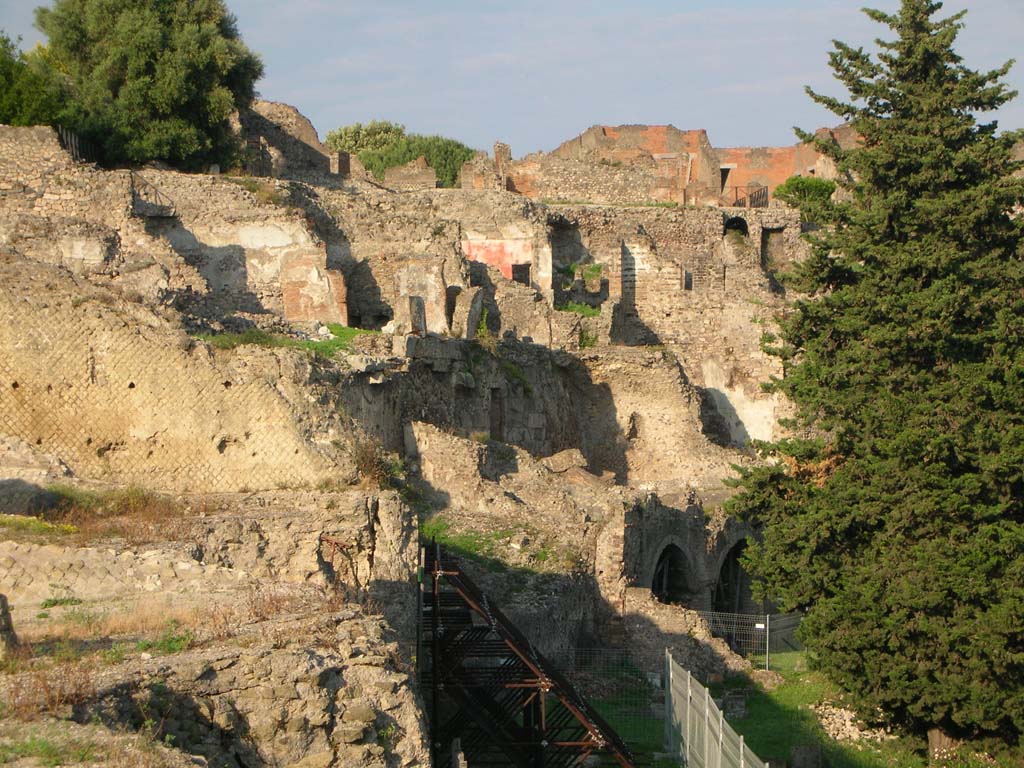 VIII.1.3 Pompeii. May 2010.
Looking east with detail from rear of Temple of Venus, with VIII.2.1 in centre. Photo courtesy of Ivo van der Graaff.