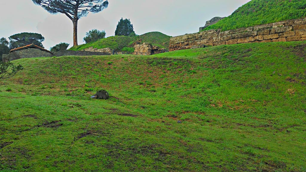 Walls near Nocera gate. 2017/2018/2019.
Looking north-west towards Nocera Gate, top right, and Walls. Photo courtesy of Giuseppe Ciaramella.