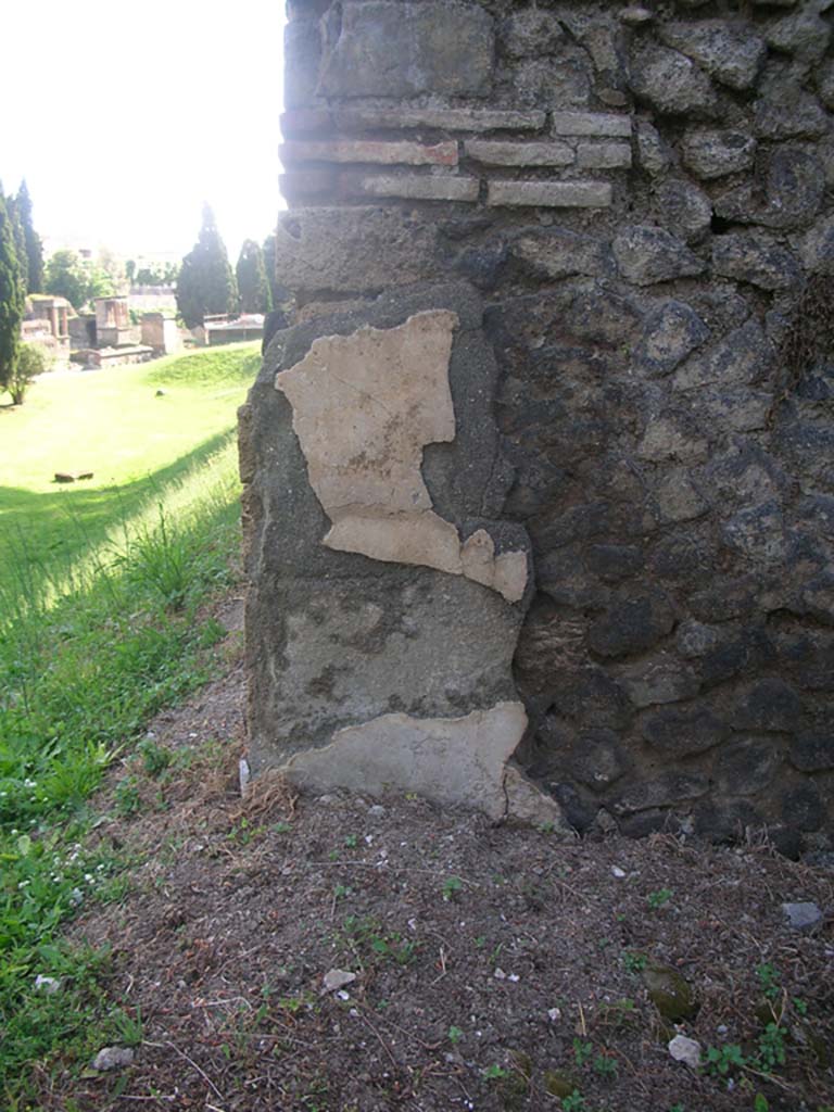 Tower III, Pompeii. May 2010.
Looking west towards remaining stucco on east side of Tower. Photo courtesy of Ivo van der Graaff.