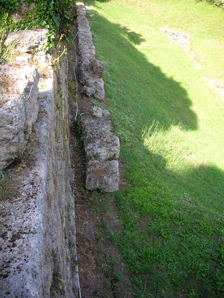 Walls on east side of Tower III, Pompeii. May 2010.
Looking east along City Wall. Photo courtesy of Ivo van der Graaff.