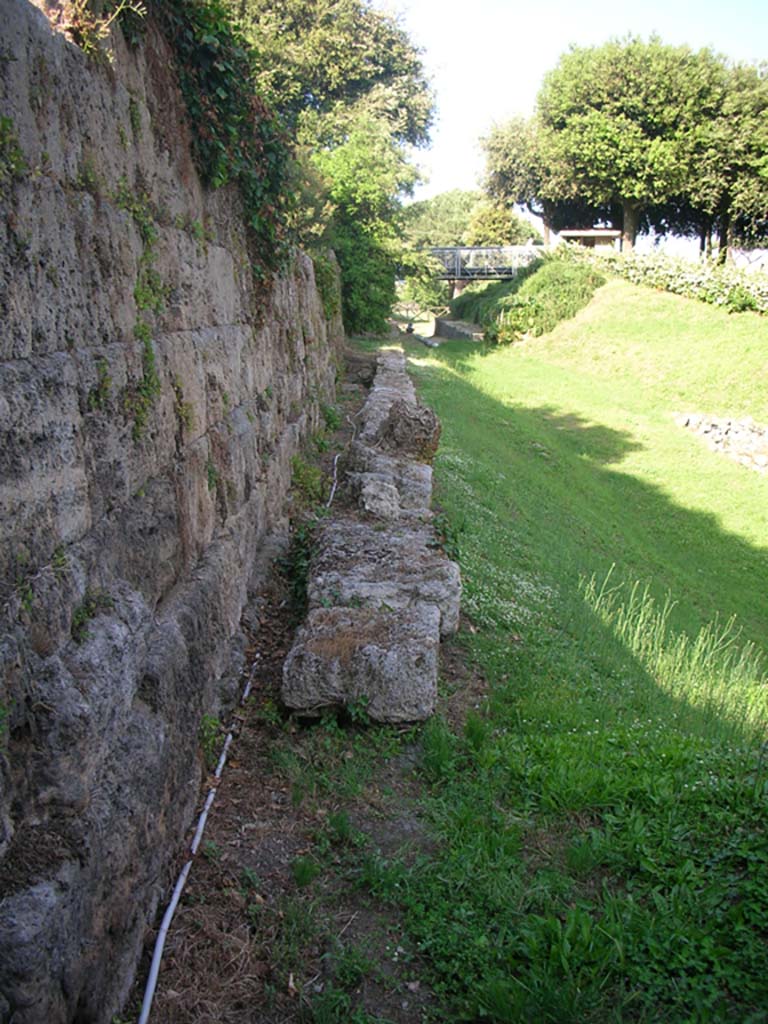 Walls on east side of Tower III, Pompeii. May 2010.
Looking east along City Wall. Photo courtesy of Ivo van der Graaff.