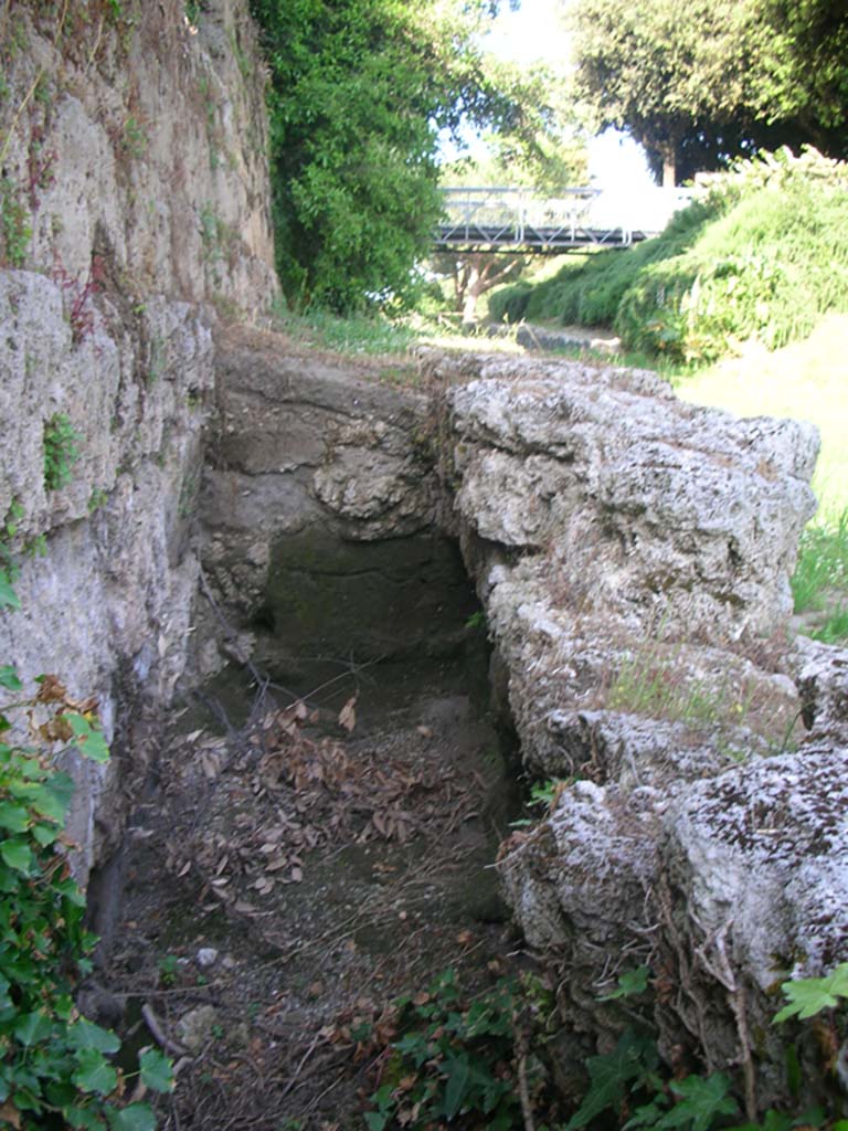 Walls on east side of Tower III, Pompeii. May 2010.
Looking east, detail. Photo courtesy of Ivo van der Graaff.